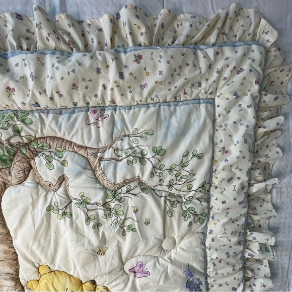 Vintage Disney Classic Honey Pot Winnie The Pooh Quilt Comforter Crib Toddler - Picture 6 of 14